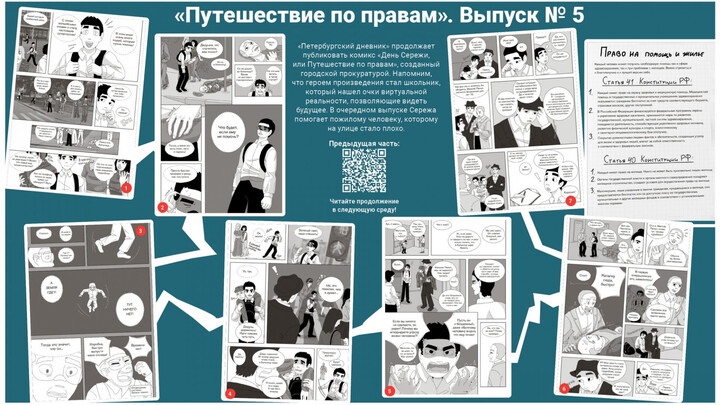 «Петербургский дневник» опубликовал пятый выпуск комикса «Путешествие по правам»